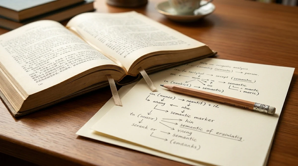 Открытая книга и схема грамматического разбора